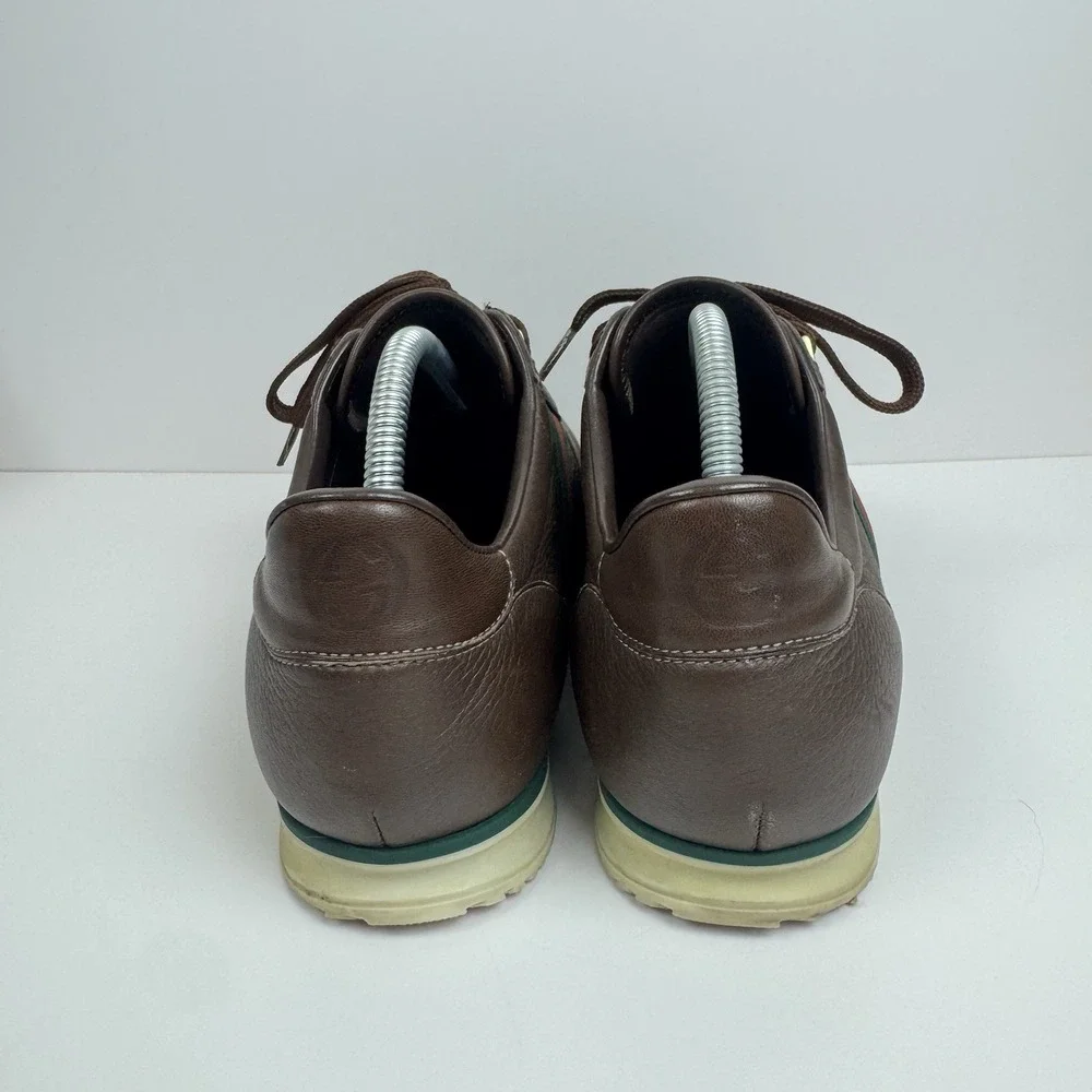 Men's GUCCI 'SL73' Brown Leather Sneakers US 8.5 GUCCI 8 G‎ Shoes Vintage